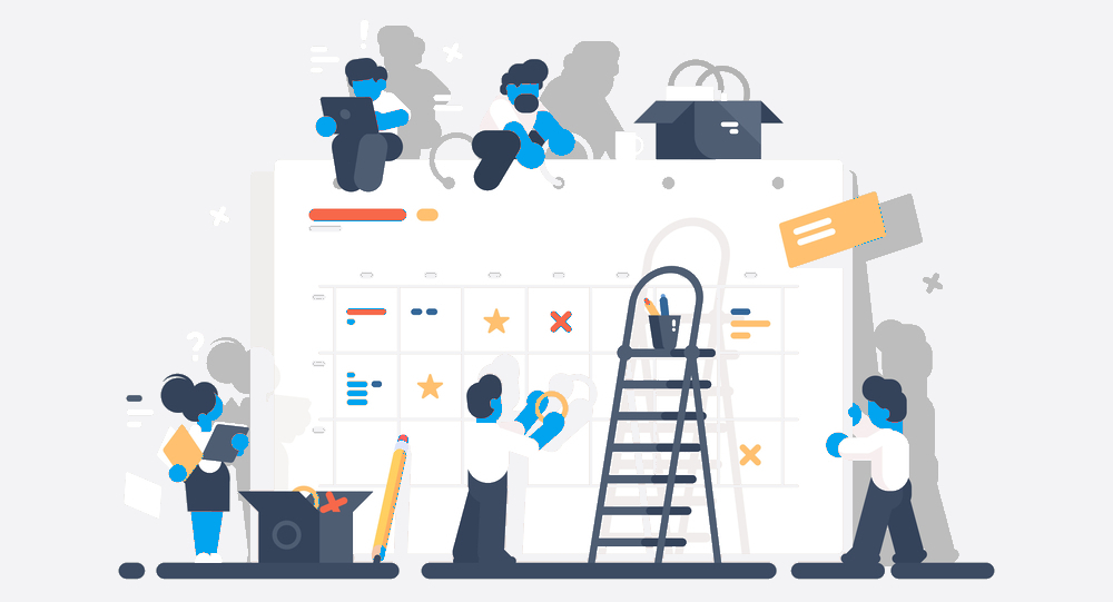 Illustration of people planning a project together